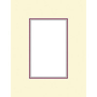 Savage ProMatte, Double 8" x 10" Photo Mat with 4" x 6" Opening, Bevel Cut, Acid Free, Dual Colors: Ivory / Cuervo