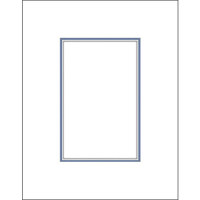 Savage ProMatte, Double 8" x 10" Photo Mat with 4" x 6" Opening, Bevel Cut, Acid Free, Dual Colors: Polar White / Matte Black