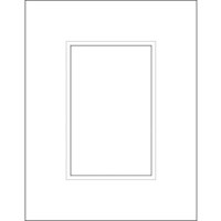 Savage ProMatte, Double 8" x 10" Photo Mat with 4" x 6" Opening, Bevel Cut, Acid Free, Dual Colors: Polar White / Nautica Blue