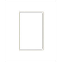 Savage ProMatte, Double 8" x 10" Photo Mat with 4" x 6" Opening, Bevel Cut, Acid Free, Dual Colors: Polar White / Polar White