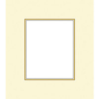 Savage ProMatte, Double 8" x 10" Photo Mat with 5" x 7" Opening, Bevel Cut, Acid Free, Dual Colors: Ivory / Cypress Green