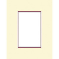 Savage ProMatte, Double 8" x 10" Photo Mat with 5" x 7" Opening, Bevel Cut, Acid Free, Dual Colors: Ivory / Ivory