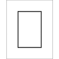 Savage ProMatte, Double 8" x 10" Photo Mat with 5" x 7" Opening, Bevel Cut, Acid Free, Dual Colors: Oxford Gray / Matte Black