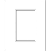 Savage ProMatte, Double 8" x 10" Photo Mat with 5" x 7" Opening, Bevel Cut, Acid Free, Dual Colors: Polar White / Nautica Blue