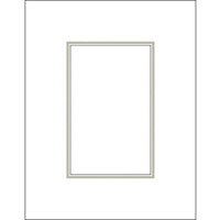 Savage ProMatte, Double 8" x 10" Photo Mat with 5" x 7" Opening, Bevel Cut, Acid Free, Dual Colors: Polar White / Polar White