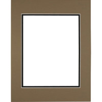 Savage ProMatte, Double 8" x 10" Photo Mat with 5" x 7" Opening, Bevel Cut, Acid Free, Dual Colors: Ratton / Ivory