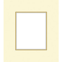 Savage ProMatte, Double 11" x 14" Photo Mat with 8" x 10" Opening, Bevel Cut, Acid Free, Dual Colors: Ivory / Cypress Green
