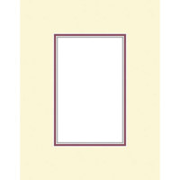 Savage ProMatte, Double 11" x 14" Photo Mat with 8" x 10" Opening, Bevel Cut, Acid Free, Dual Colors: Ivory / Ivory