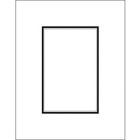 Savage ProMatte, Double 11" x 14" Photo Mat with 8" x 10" Opening, Bevel Cut, Acid Free, Dual Colors: Oxford Gray / Matte Black