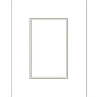 Savage ProMatte, Double 11" x 14" Photo Mat with 8" x 10" Opening, Bevel Cut, Acid Free, Dual Colors: Polar White / Polar White