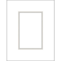 Savage ProMatte, Double 11" x 14" Photo Mat with 8" x 10" Opening, Bevel Cut, Acid Free, Dual Colors: Polar White / Rubbed Silver