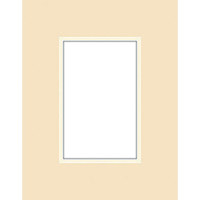 Savage ProMatte, Double 11" x 14" Photo Mat with 8" x 10" Opening, Bevel Cut, Acid Free, Dual Colors: Polar White / Satin Off White