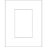 Savage ProMatte, Single 5" x 7" Photo Mat with 3.5" x 5" Opening, Bevel Cut, Acid Free, Single Color: Oxford Gray
