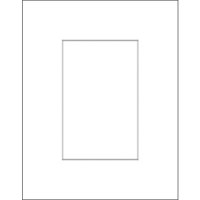 Savage ProMatte, Single 8" x 10" Photo Mat with 4" x 6" Opening, Bevel Cut, Acid Free, Single Color: Pebbled White