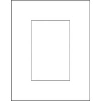 Savage ProMatte, Single 12" x 16" Photo Mat with 8" x 12" Opening, Bevel Cut, Acid Free, Single Color: Pebble White