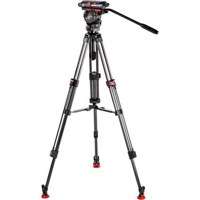 Sachtler 0775B System FSB8 SL MCF PowerSet with FSB 8 Fluid Head Carbon Fiber Tripod Legs Speed Lock 75 CF Set Mid Level Spreader 75 Padded Bag DV 75 S and FSB PowerSet Complete for Canon Supports 20 lbs Maximum Height 63