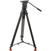 Sachtler FSB 6 Aluminum Tripod System with FSB 6 Fluid Head 1 Stage Tripod Mid Level Spreader and Padded Case Supports 132 lbs