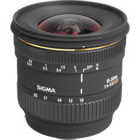 Sigma 10mm - 20mm f/4-5.6 EX DC HSM Autofocus Zoom Lens for Canon EOS Digital SLR Cameras.