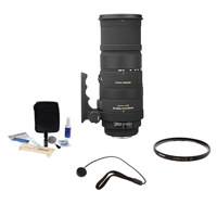 Sigma 150 500mm f5 63 DG APO OS Optical Stabilizer HSM AF Lens Kit for Nikon AF Cameras with Tiffen 86mm UV Filter Lens Cap Leash Professional Lens Cleaning Kit