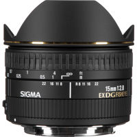 Sigma 15mm f/2.8 EX DG AutoFocus Diagonal Fish-Eye Lens with Hood & Gel Holder for Pentax AF Cameras