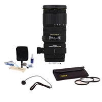 Sigma 70 200mm f28 EX DG OS HSM AF Lens Kit for Nikon AF with Tiffen 77mm Photo Essentials Filter Kit Lens Cap Leash Professional Lens Cleaning Kit