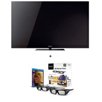 Sony KDL60NX720 60 inch 1080p 3D LED HDTV 16 9 Aspect Ratio 120Hz LCD Sync Rate LightSensor Technology Black Bundle with Sony Narnia 3D Starter Kit