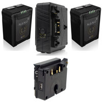 Core SWX 2x NANO 14.8V 98Wh 3-Stud G-Mount Battery Pack, Bundle with Core SWX GPM-X2A Fast Charger, Core SWX CXA-KOMU Plate
Core SWX 2x NANO 14.8V 98Wh 3-Stud G-Mount Battery Pack, Bundle with Core SWX GPM-X2A Fast Charger, Core SWX CXA-KOMU Plate