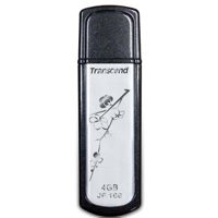 Transcend JetFlash 110 Series, 4 GB Hi-Speed USB Flash Drive, Retractable Capless Design, Amber
