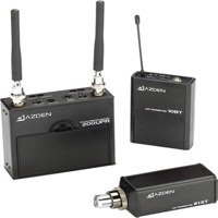 Azden 200ULT Dual-Channel UHF Wireless System with 200UPR Receiver, 2-10BT Bodypack Transmitters and 2-EX-503 Lavalier Mics