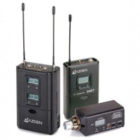 Azden 320 UPR Dual Channel Wireless Microphone System with Two 30BT Bodypack Transmitters and EX503L Lavalier Microphones