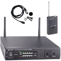 Azden 200ULX UHF Wireless System with 200UPR Receiver  1 51XT Plug in Transmitter  1 10BT Bodypack Transmitter and 1 EX 503 Lavalier Mic