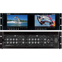 Marshall Dual 7 12 TFT Megapixel Multiformat SDI Analog HDSD Rack Mount Monitor Set 180 Tiltable