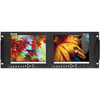 Marshall V R82SB AFHD Dual 84 Rack Mount HD LCD Monitor Set with HDSDISDI Inputs and Screen Markers