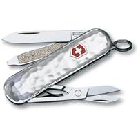 

Victorinox Swiss Army 58mm/2.28in Classic SD Sterling Hammered Knife, Silver