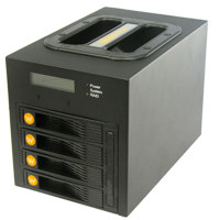 WiebeTech RTX400 QR 4 Bay RAID Subsystem 4TB Capacity FW800FW400eSATAUSB Formatted HFS for Mac