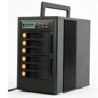 WiebeTech RTX600H IR iSCSI RAID Subsystem with 6 Lockable Bays 12TB Capacity HFS Format for Mac US Plug