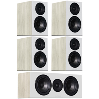 

Wharfedale 4x Diamond 12.1 5" 2-Way Bookshelf Speakers with Diamond 12.C Dual 5" 2-Way Center Channel Speaker, Light Oak