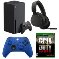 Microsoft Series X Console - Bundle with Activision Call of Duty: Vanguard Standard Edition, Xbox Wireless Stereo Headset, Xbox Wireless Controller Shock Blue
Microsoft Series X Console - Bundle with Activision Call of Duty: Vanguard Standard Edition, Xbox Wireless Stereo Headset, Xbox Wireless Controller Shock Blue