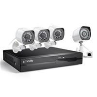 

Zmodo 4-CH 1080p Full HD sPoE NVR (No HDD) Security System, Includes 4x 1080p Outdoor Bullet IP Network Cameras