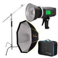 Flashpoint XPLOR 600 HSS R2 Battery-Powered Monolight Kit With C-Stand and EZ Lock 36" OctaBox (Bowens Mount)
Flashpoint XPLOR 600 HSS R2 Battery-Powered Monolight Kit With C-Stand and EZ Lock 36" OctaBox (Bowens Mount)