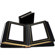 Adorama Classic Photo Album, Black Leather Cover with Library Bound Black Pages, Holds 36 4"x6" Prints