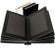 Adorama Pro Photo Album, White Leatherette Cover with Library Bound Black Pages, Holds 18 4"x6" Prints