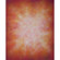 Adorama Belle Drape Old Masters Series, 10' x 12' Painted Muslin Background, Orange, with White and Pink Hot Spot