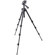 Manfrotto 7321YB Compact Tripod with Quick Release 3-Way Head and Leg Angle Selectors, Max. Height 55", Supports 5.5 lbs., Black