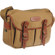 Billingham Hadley Small, Camera or Document Shoulder Bag, Khaki Canvas with Tan Leather Trim and Brass Fittings.