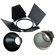Bowens Reflector Kit, with 60� Grid Reflector, Snoot & 4-Leaf Barndoor for Gemini Monolights.