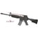 Crimson Trace Rubber Overmold Lasergrip Set with Front Activation for M16 & AR-15 Rifles with A1 or A2 Style Carry Handles.