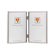 Dennis Daniels Narrow Channeled Square Corner Double Vertical Metal Frame for Two 5" x 7" Photographs, Color: Silver Plate.