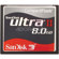 SanDisk 8 GB, 60x Speed Ultra II Compact Flash Memory Card.