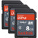 SanDisk 8 GB Ultra II Secure Digital High Capacity, SDHC, Memory Card, 15MB/Sec Read/Write Speed - Pack of 3